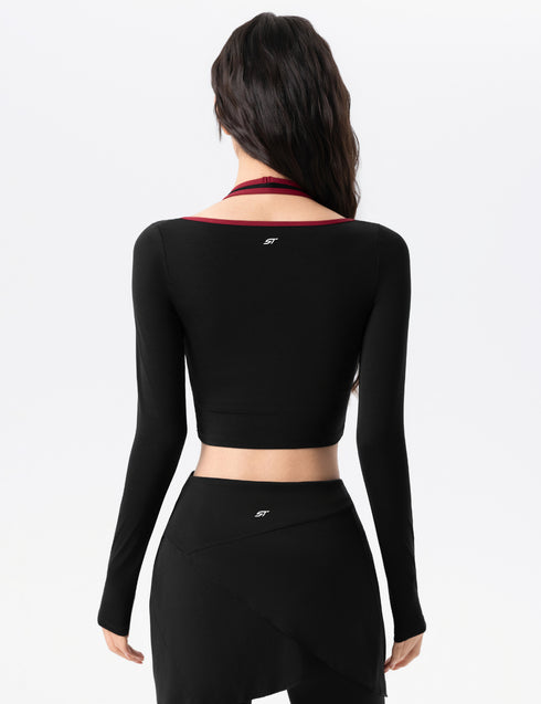 Outlined Crop Long SS654